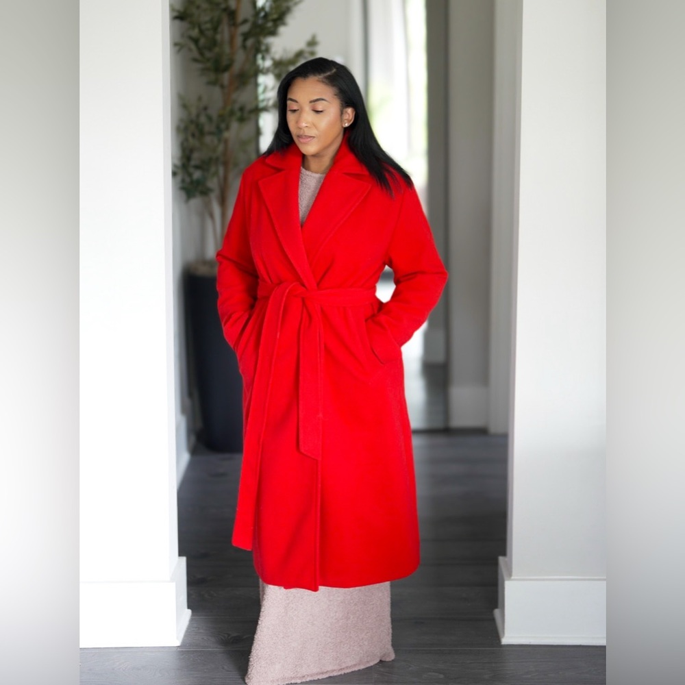 Old Navy Women's Vibrant Red Trench Coat